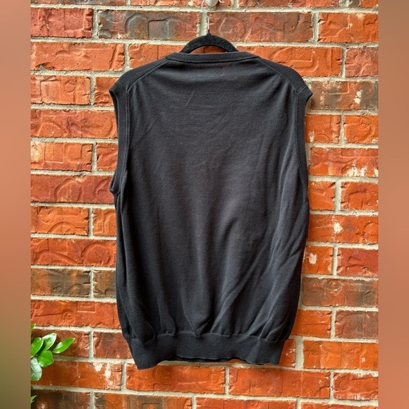 Chaps Mens Large Black Pullover Sweater Vest - Picture 3 of 7